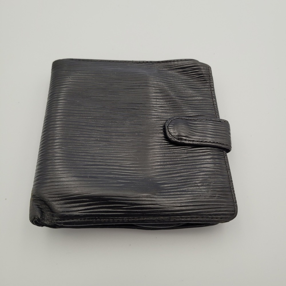 Louis Vuitton Epi Leather Bifold Wallet Noir Black MI0042 Made in France
